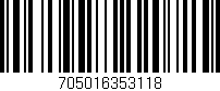 Código de barras (EAN, GTIN, SKU, ISBN): '705016353118'