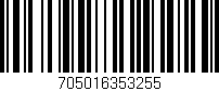 Código de barras (EAN, GTIN, SKU, ISBN): '705016353255'