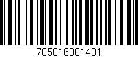Código de barras (EAN, GTIN, SKU, ISBN): '705016381401'