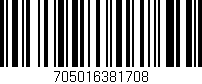 Código de barras (EAN, GTIN, SKU, ISBN): '705016381708'
