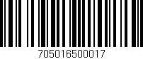 Código de barras (EAN, GTIN, SKU, ISBN): '705016500017'