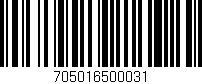 Código de barras (EAN, GTIN, SKU, ISBN): '705016500031'