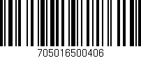 Código de barras (EAN, GTIN, SKU, ISBN): '705016500406'