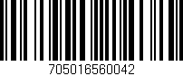 Código de barras (EAN, GTIN, SKU, ISBN): '705016560042'