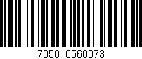 Código de barras (EAN, GTIN, SKU, ISBN): '705016560073'