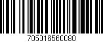Código de barras (EAN, GTIN, SKU, ISBN): '705016560080'