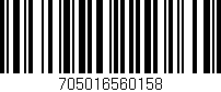 Código de barras (EAN, GTIN, SKU, ISBN): '705016560158'