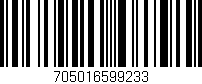 Código de barras (EAN, GTIN, SKU, ISBN): '705016599233'