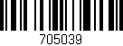 Código de barras (EAN, GTIN, SKU, ISBN): '705039'