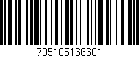 Código de barras (EAN, GTIN, SKU, ISBN): '705105166681'