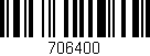 Código de barras (EAN, GTIN, SKU, ISBN): '706400'