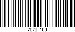Código de barras (EAN, GTIN, SKU, ISBN): '7070/100'