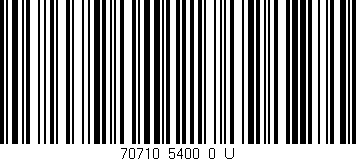 Código de barras (EAN, GTIN, SKU, ISBN): '70710_5400_0_U'