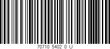 Código de barras (EAN, GTIN, SKU, ISBN): '70710_5402_0_U'