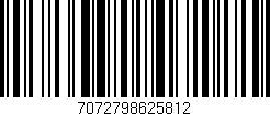 Código de barras (EAN, GTIN, SKU, ISBN): '7072798625812'