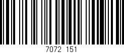 Código de barras (EAN, GTIN, SKU, ISBN): '7072/151'