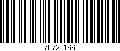 Código de barras (EAN, GTIN, SKU, ISBN): '7072/166'
