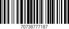 Código de barras (EAN, GTIN, SKU, ISBN): '70738777187'