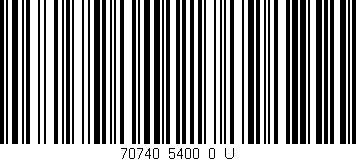 Código de barras (EAN, GTIN, SKU, ISBN): '70740_5400_0_U'