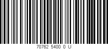 Código de barras (EAN, GTIN, SKU, ISBN): '70762_5400_0_U'