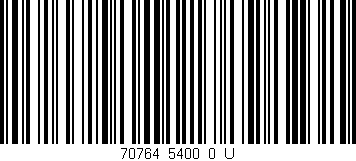 Código de barras (EAN, GTIN, SKU, ISBN): '70764_5400_0_U'