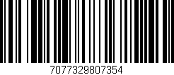 Código de barras (EAN, GTIN, SKU, ISBN): '7077329807354'