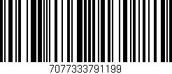 Código de barras (EAN, GTIN, SKU, ISBN): '7077333791199'