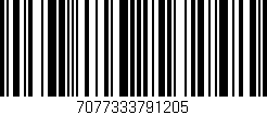 Código de barras (EAN, GTIN, SKU, ISBN): '7077333791205'