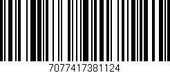 Código de barras (EAN, GTIN, SKU, ISBN): '7077417381124'