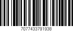 Código de barras (EAN, GTIN, SKU, ISBN): '7077433791938'