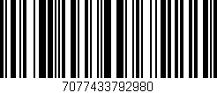 Código de barras (EAN, GTIN, SKU, ISBN): '7077433792980'