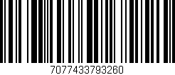 Código de barras (EAN, GTIN, SKU, ISBN): '7077433793260'