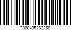Código de barras (EAN, GTIN, SKU, ISBN): '7080405263258'
