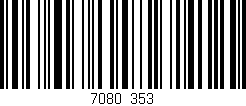 Código de barras (EAN, GTIN, SKU, ISBN): '7080/353'
