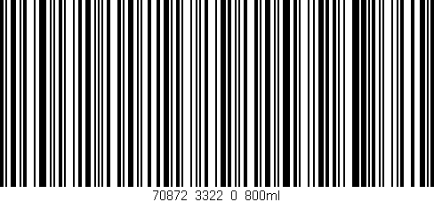 Código de barras (EAN, GTIN, SKU, ISBN): '70872_3322_0_800ml'