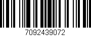 Código de barras (EAN, GTIN, SKU, ISBN): '7092439072'