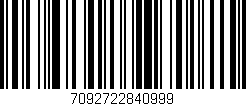 Código de barras (EAN, GTIN, SKU, ISBN): '7092722840999'