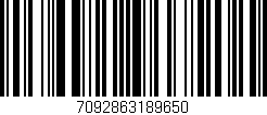 Código de barras (EAN, GTIN, SKU, ISBN): '7092863189650'