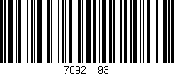 Código de barras (EAN, GTIN, SKU, ISBN): '7092/193'