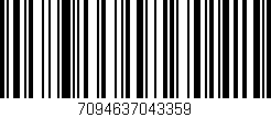 Código de barras (EAN, GTIN, SKU, ISBN): '7094637043359'