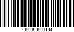 Código de barras (EAN, GTIN, SKU, ISBN): '7099999999184'
