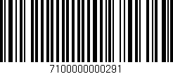 Código de barras (EAN, GTIN, SKU, ISBN): '7100000000291'