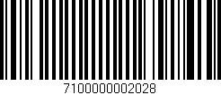 Código de barras (EAN, GTIN, SKU, ISBN): '7100000002028'