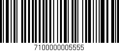Código de barras (EAN, GTIN, SKU, ISBN): '7100000005555'