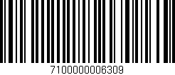 Código de barras (EAN, GTIN, SKU, ISBN): '7100000006309'