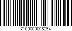 Código de barras (EAN, GTIN, SKU, ISBN): '7100000006354'
