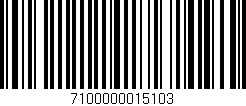 Código de barras (EAN, GTIN, SKU, ISBN): '7100000015103'