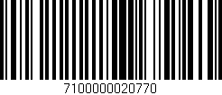 Código de barras (EAN, GTIN, SKU, ISBN): '7100000020770'