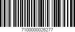 Código de barras (EAN, GTIN, SKU, ISBN): '7100000026277'