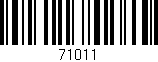 Código de barras (EAN, GTIN, SKU, ISBN): '71011'
